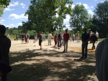 Petanque under way