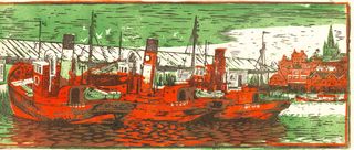 Lino cut lowestoft