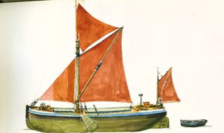 Thames barge sketch