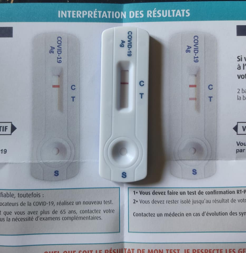 My negative covid test today