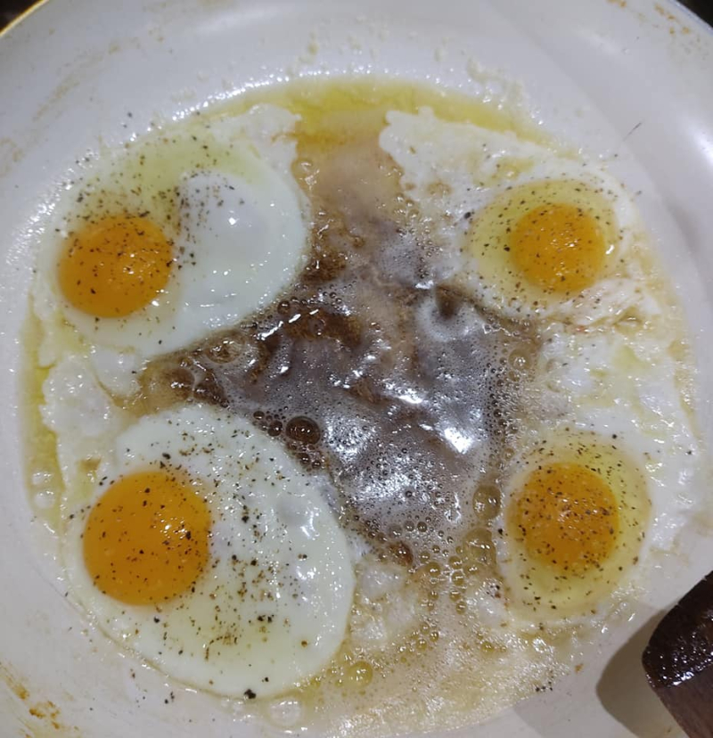 Eggs bought and laid