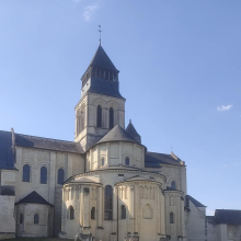 Outside the abbey church