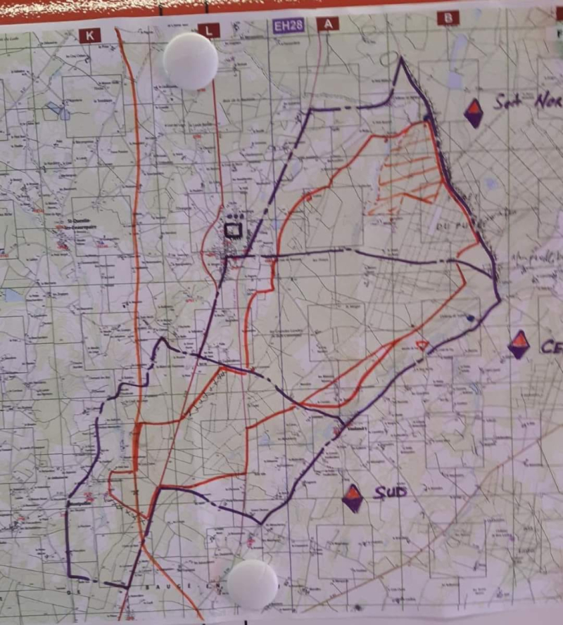 Map of exclusion zone