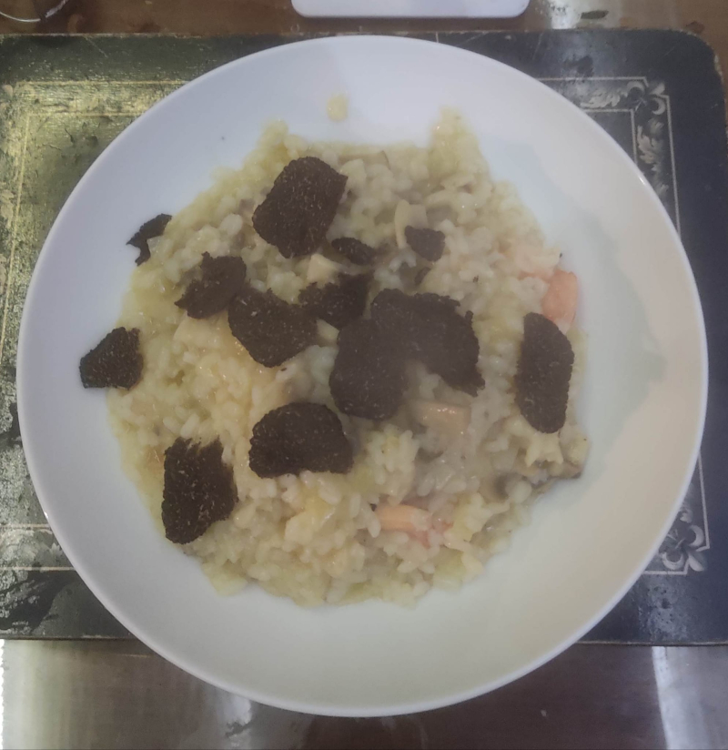 Truffle and prawn risotto